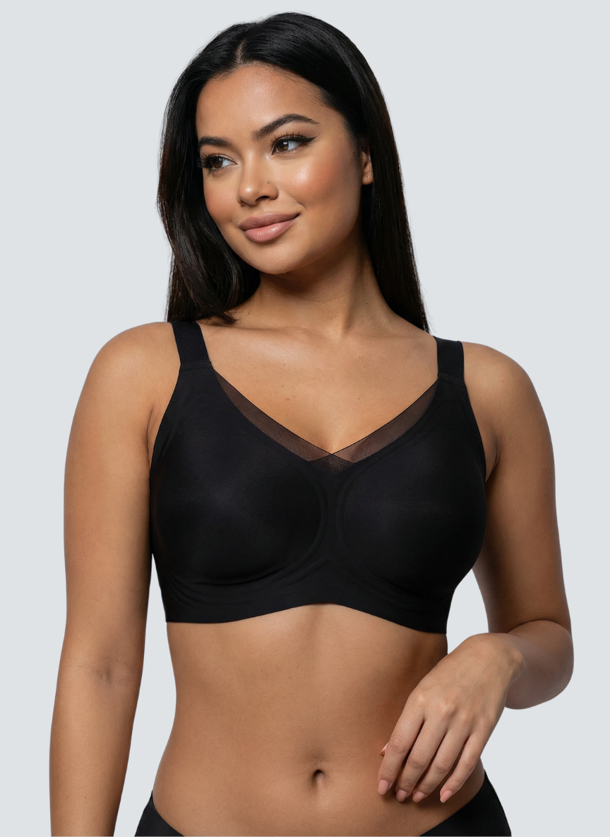 Wireless V-Neck Mesh Jelly Bra