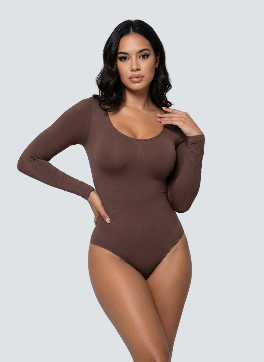 Long-Sleeve Smoothing Bodysuit