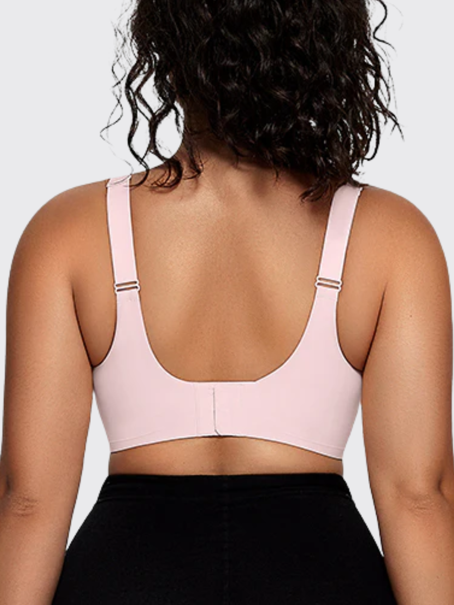 Wireless V-Neck Mesh Push-Up Bra