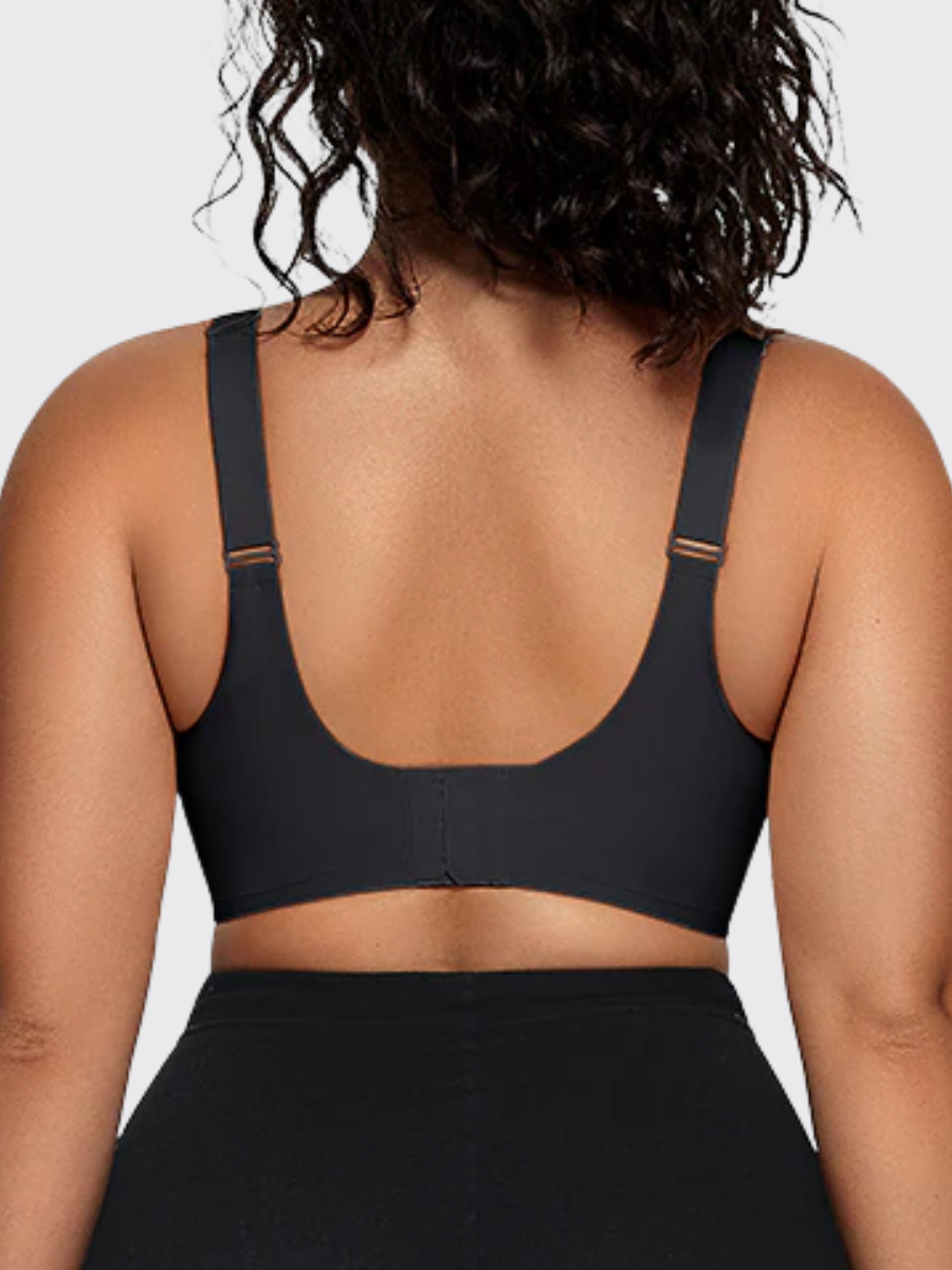 Wireless V-Neck Mesh Push-Up Bra