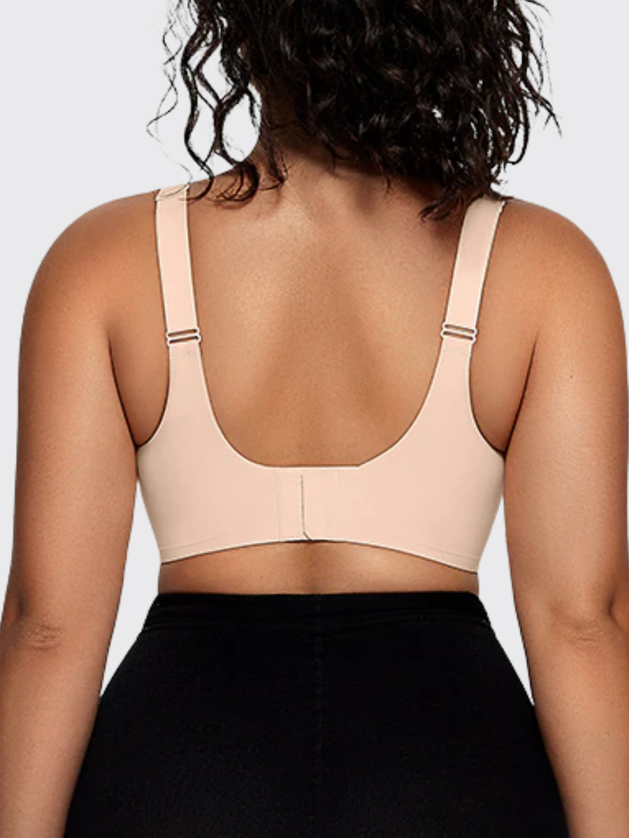 Wireless V-Neck Mesh Push-Up Bra