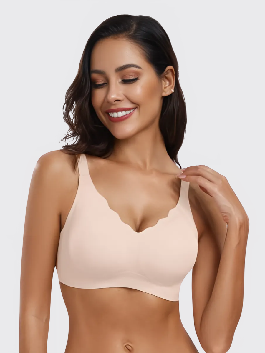 Wireless Scalloped Push-Up Bra