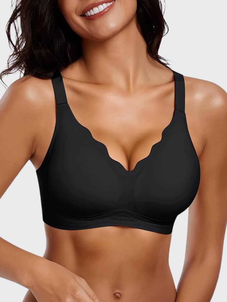 Wireless Scalloped Push-Up Bra
