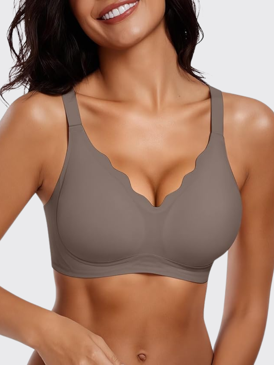 Wireless Scalloped Push-Up Bra